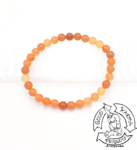 Orange Aventurine 6mm Bracelet Single