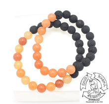 Load image into Gallery viewer, Orange Aventurine and Lava Stone Bracelet
