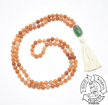 Load image into Gallery viewer, Orange Aventurine Handmade 108 Stone Bead Mala
