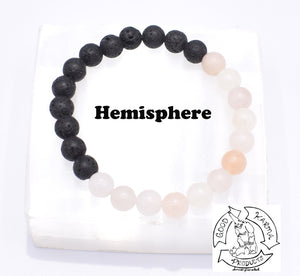 "Moving Diffuser" - Peach Aventurine and Lava Stone Bracelet