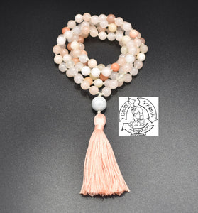 108 Stone Mala made of Peach Aventurine