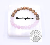 "Harmonizing Love” - Picture Jasper, and Rose Quartz Stone Bracelet