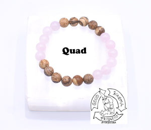 "Harmonizing Love” - Picture Jasper, and Rose Quartz Stone Bracelet