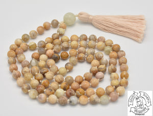 Peach Moonstone Handmade Mala