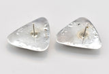 Turquoise and Sterling Silver Triangular Stud Earrings