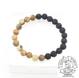 Lava Stone and Picture Jasper Bracelet Diffuser