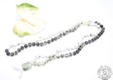 "Healing Moon" - Prehnite, and Moonstone Handmade 108 Stone Mala