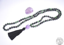 Load image into Gallery viewer, Natural Stone Mala made with Ruby Zoisite.
