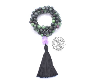 Ruby Zoisite Handmade Japa Mala.