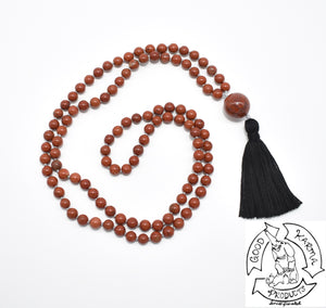 Mala Handmade with 108 Red Jasper Stone Beads