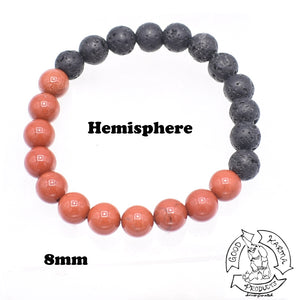 "Empowering Diffuser" - Lava Stone and Red Jasper Stone Bracelet