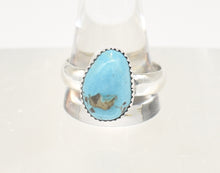 Load image into Gallery viewer, Southwest Style Large Sterling Silver Turquoise Ring - Size 15
