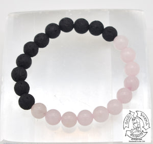 Rose Quartz and Lava Stone Bracelet Diffuser