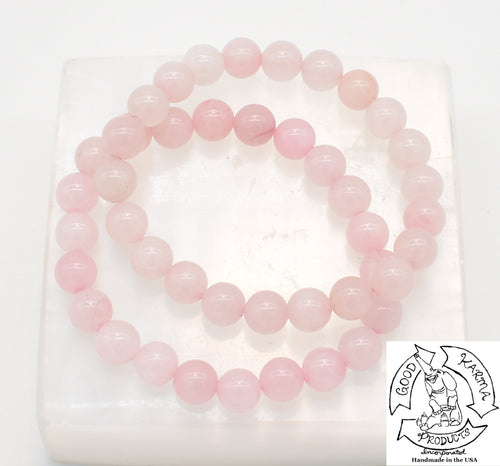 Rose Quartz Crystal Bead Bracelets