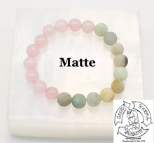 Load image into Gallery viewer, Matte Amazonite and Rose Quartz Stretchy Stone Bracelet
