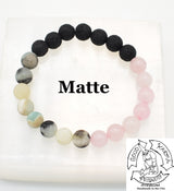 "Soothing and Loving Diffuser" - Rose Quartz, Amazonite, and Lava Stone Bracelet