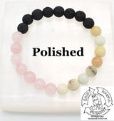 "Soothing and Loving Diffuser" - Rose Quartz, Amazonite, and Lava Stone Bracelet