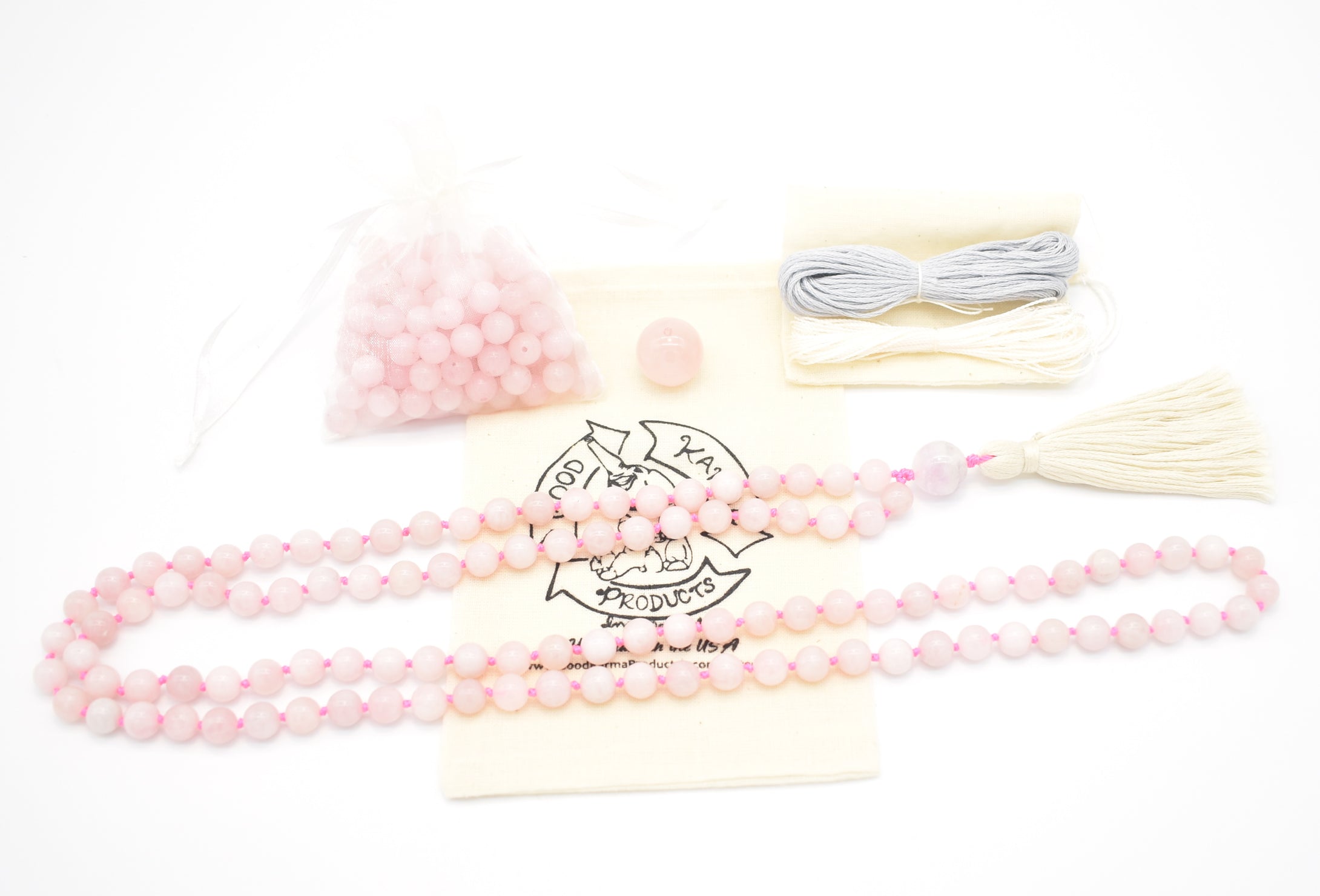 Rose Quartz Mala Kit Example