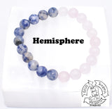 "Balancing Love" Sodalite and Rose Quartz Handmade Stone Bracelet