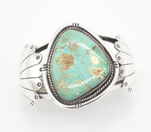 Load image into Gallery viewer, Larger Slab Turquoise and Sterling Silver Southwestern Cuff
