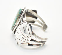 Load image into Gallery viewer, Larger Slab Turquoise and Sterling Silver Southwestern Cuff
