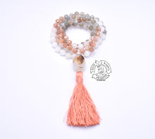 Load image into Gallery viewer, Handmade Mala made with Sunstone, Labradorite, and Moonstone.

