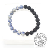 Lava Stone and Sodalite Bracelet