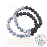 Sodalite and Lava Stone Bracelet