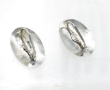 Vintage Southwest Sterling Silver and Onyx Hinged Earrings 