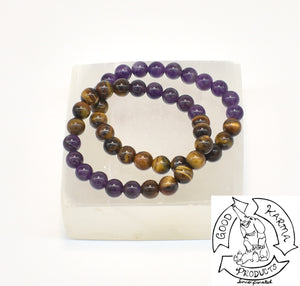 Amethyst and Tiger Eye Bracelets Handmade