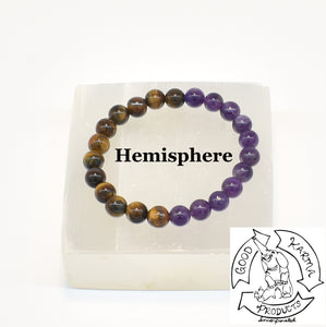 Tiger Eye and Amethyst Bracelet Handmade