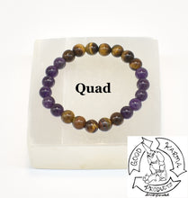 Load image into Gallery viewer, Amethyst and Tiger Eye Bracelet Handmade
