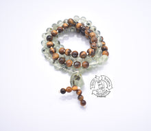 Load image into Gallery viewer, &quot;Enduring Dreams &quot; - Prehnite and Tiger Eye Handmade 108 Stone Japa Mala
