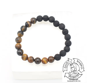 Lava Stone and Tiger Eye Bracelet Diffuser