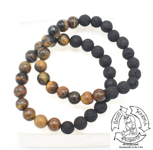Tiger Eye and Lava Stone Bracelet Diffuser