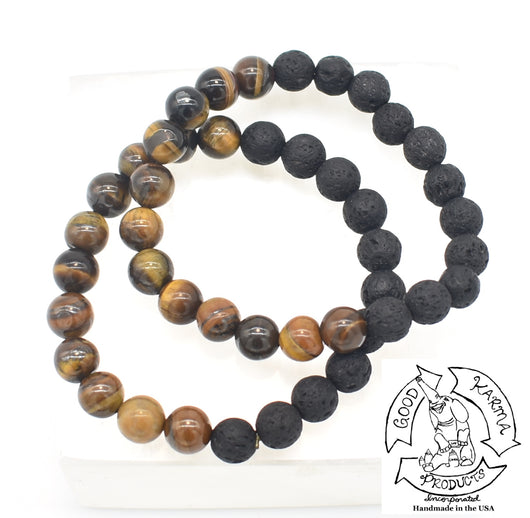 Tiger Eye and Lava Stone Bracelet Diffuser