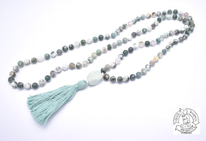 "Insighting"- Tree Agate Handmade 108 Stone Japa Mala