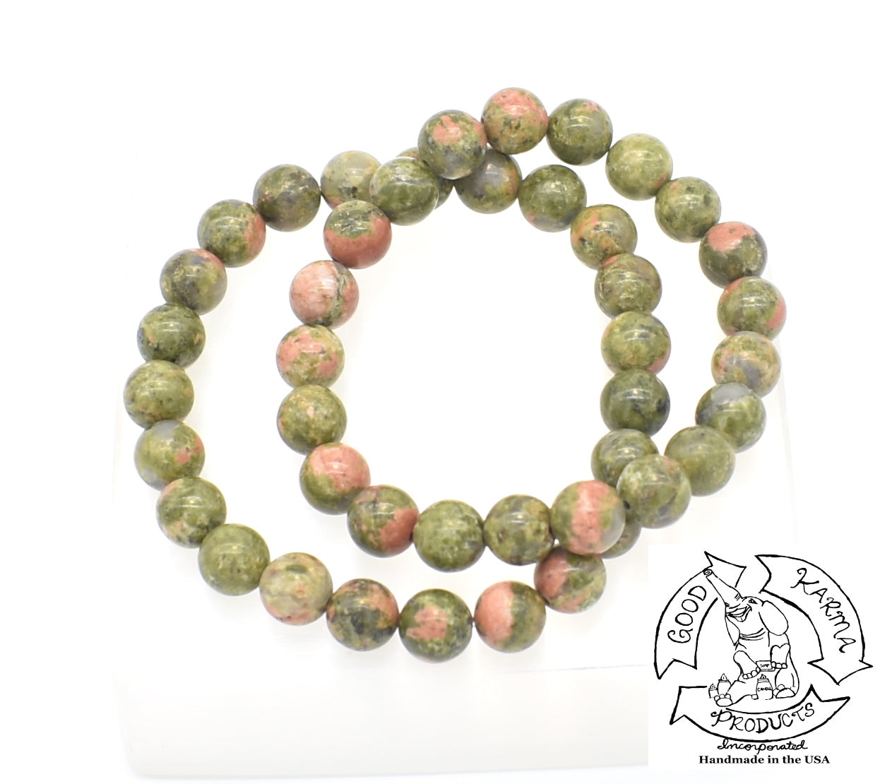 Unakite Stone Bead Bracelets 