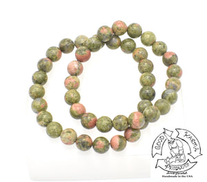 Unakite Stone Bead Bracelets 