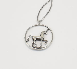Unique Unicorn Sterling Silver Pendant