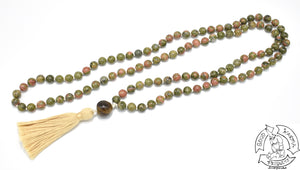 Mala handmade with Unakite