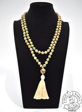 Load image into Gallery viewer, 108 Stone Bead Mala made with Unakite

