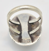 Load image into Gallery viewer, White Buffalo Turquoise Sterling Silver &quot;P.A. Smith&quot; Stamped Ring- Size 12
