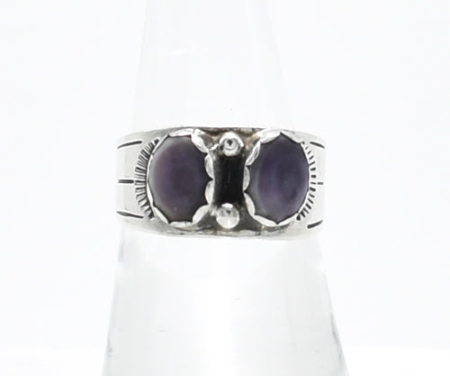 Rare Wampum and Sterling Silver Southwest Vintage Ring - Size 8.25 front
