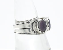 Load image into Gallery viewer, Rare Wampum and Sterling Silver Southwest Vintage Ring - Size 8.25 left
