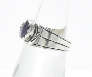 Rare Wampum and Sterling Silver Southwest Vintage Ring - Size 8.25 right