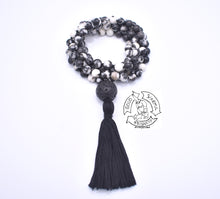 Load image into Gallery viewer, &quot;Yin &amp; Yang&quot;- Zebra Jasper Handmade 108 Stone Japa Mala
