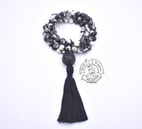 "Yin & Yang"- Zebra Jasper Handmade 108 Stone Japa Mala